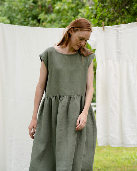 Robe blouse Cecilia Stone Green