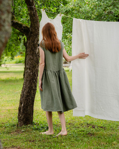 Robe blouse Cecilia Stone Green