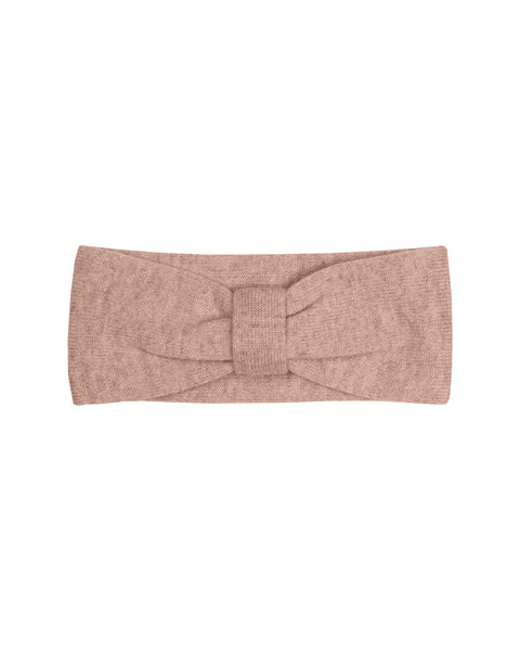 Kids' Knit Headband with Ribbon Merino & Cashmere Dusty Pink
