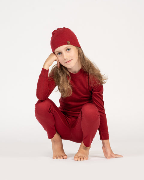 Ensemble 2 pièces pour enfants manches longues & bas 160 Royal Cherry