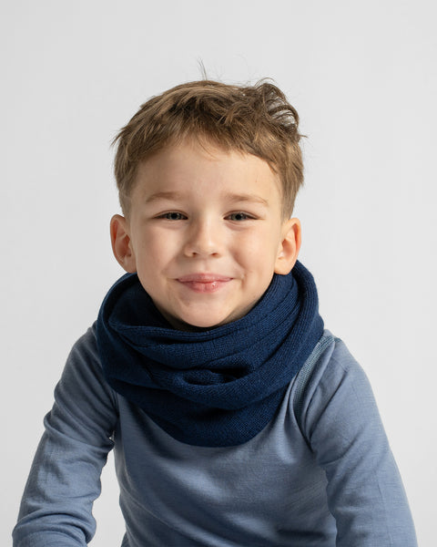 Écharpe tube pour enfants en laine mérinos