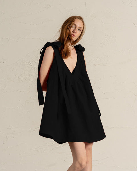 Robe avec rubans aux épaules Christina