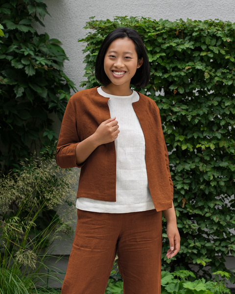 Blazer Décontracté en Lin Eden