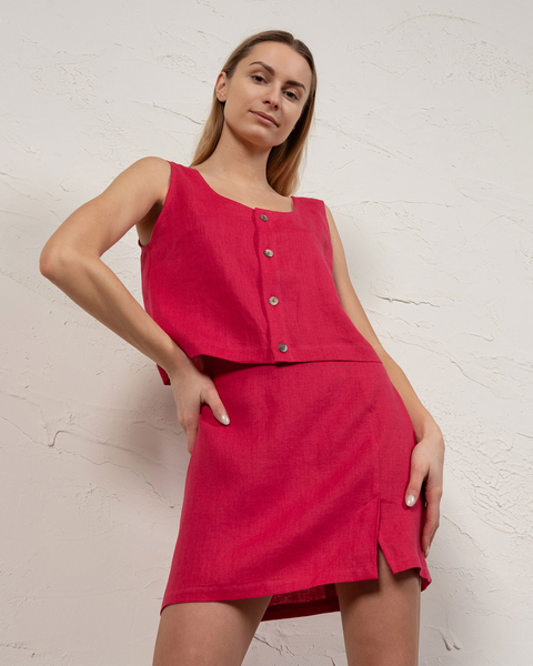 Top court boutonné Monica