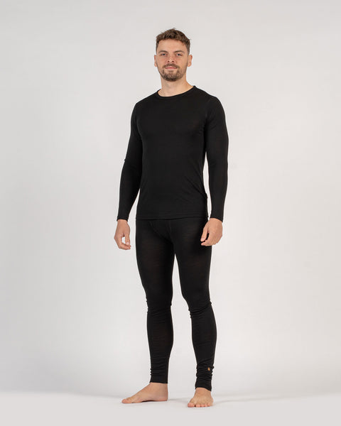 Ensemble de sous-vêtements de base 160 pour homme Noir