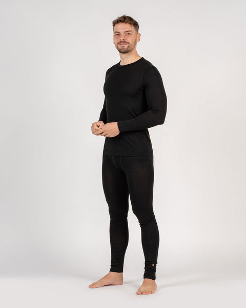 Ensemble de sous-vêtements de base 160 pour homme Noir
