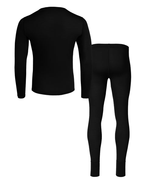 Ensemble de sous-vêtements de base 160 pour homme Noir