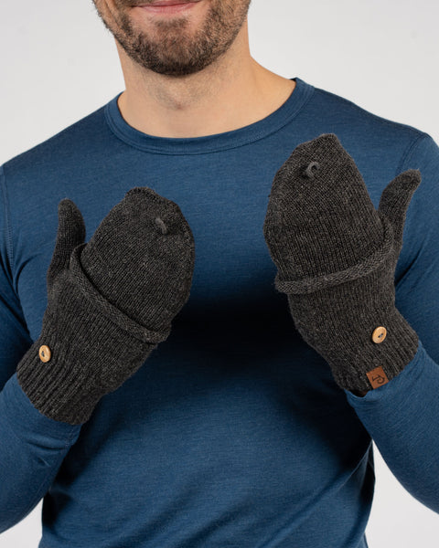 Men's Knit Convertible Gloves Merino