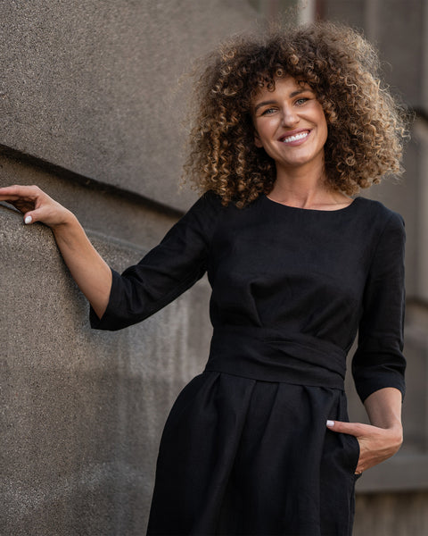 Robe portefeuille Obi manches 3/4 Miley