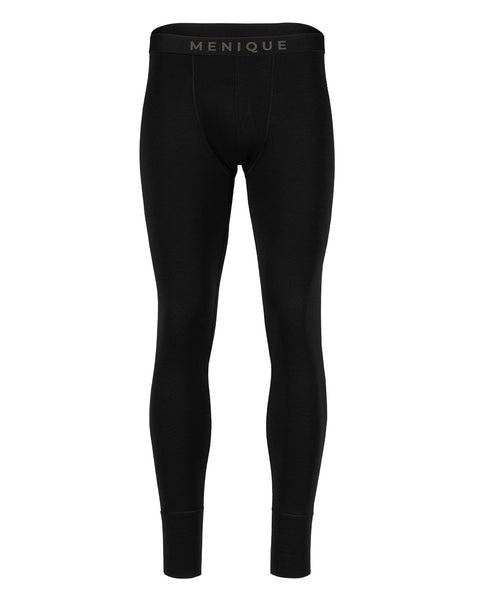 Black men's underwear with 'Menique' branding on a white background