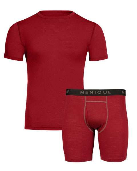 T-shirt et boxers pour hommes, lot de 2, Royal Cherry