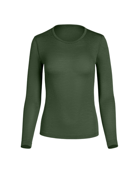 Women's 160 Thermal Long Sleeve Crew Dark Green