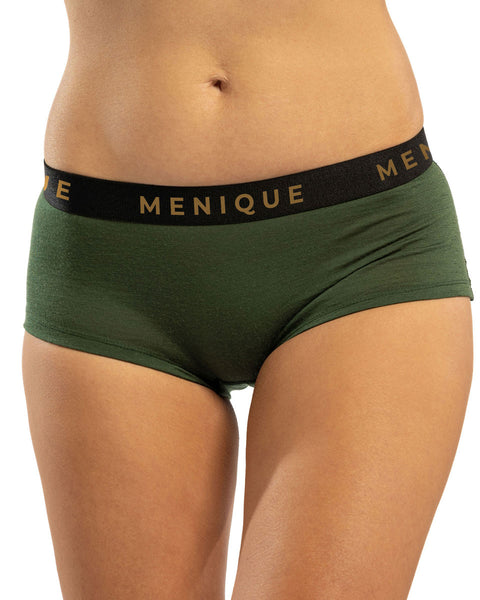 Boxers shorty garçon en mérinos pour femmes