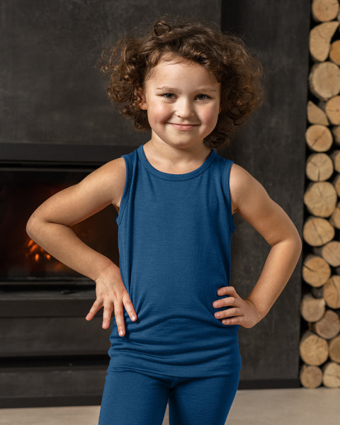 Kids Sleeveless 160gsm Denim