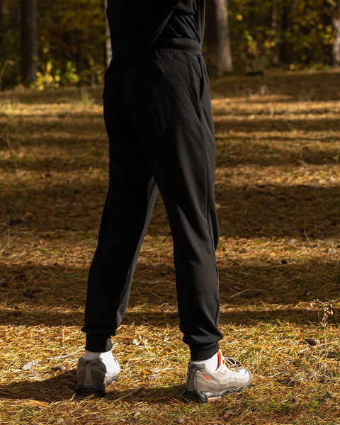 Men's Merino 250 Jogger sweatpants 250gsm Black