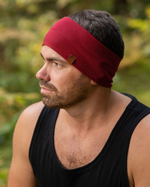 Bandeau pour homme en mérinos Royal Cherry