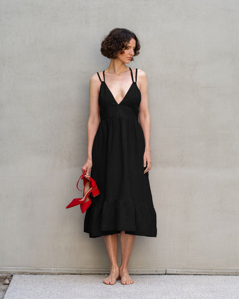 Robe dos nu à lacets Anika