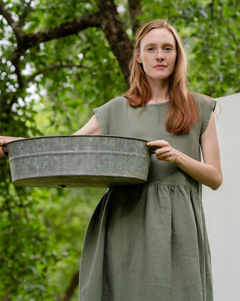 Robe blouse Cecilia Stone Green