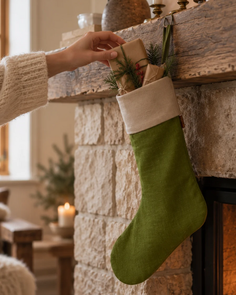 Chaussettes de Noël en lin