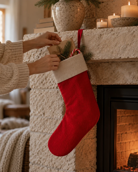 Chaussettes de Noël en lin