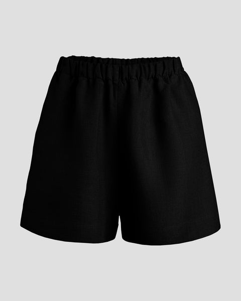 100% linen shorts for women.