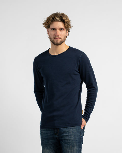 Haut thermique à manches longues pour homme 250 Bleu Marine