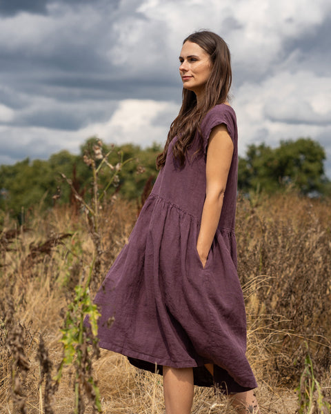 Smock Dress Cecilia in shadow purple