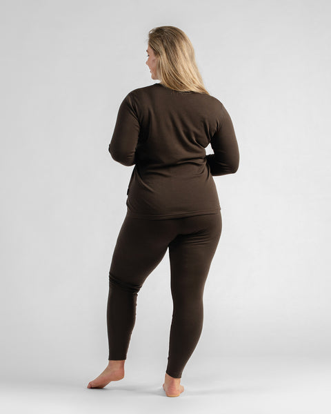 Haut thermique à manches longues 250 pour femme Marron chocolat