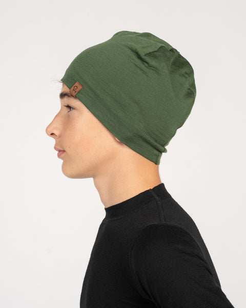 Kids&#39; Merino Beanie Dark green