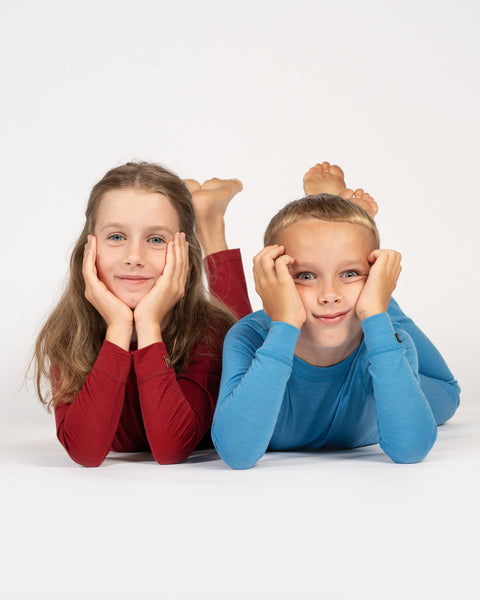 Ensemble 2 pièces pour enfants manches longues &amp; bas 160 Royal Cherry