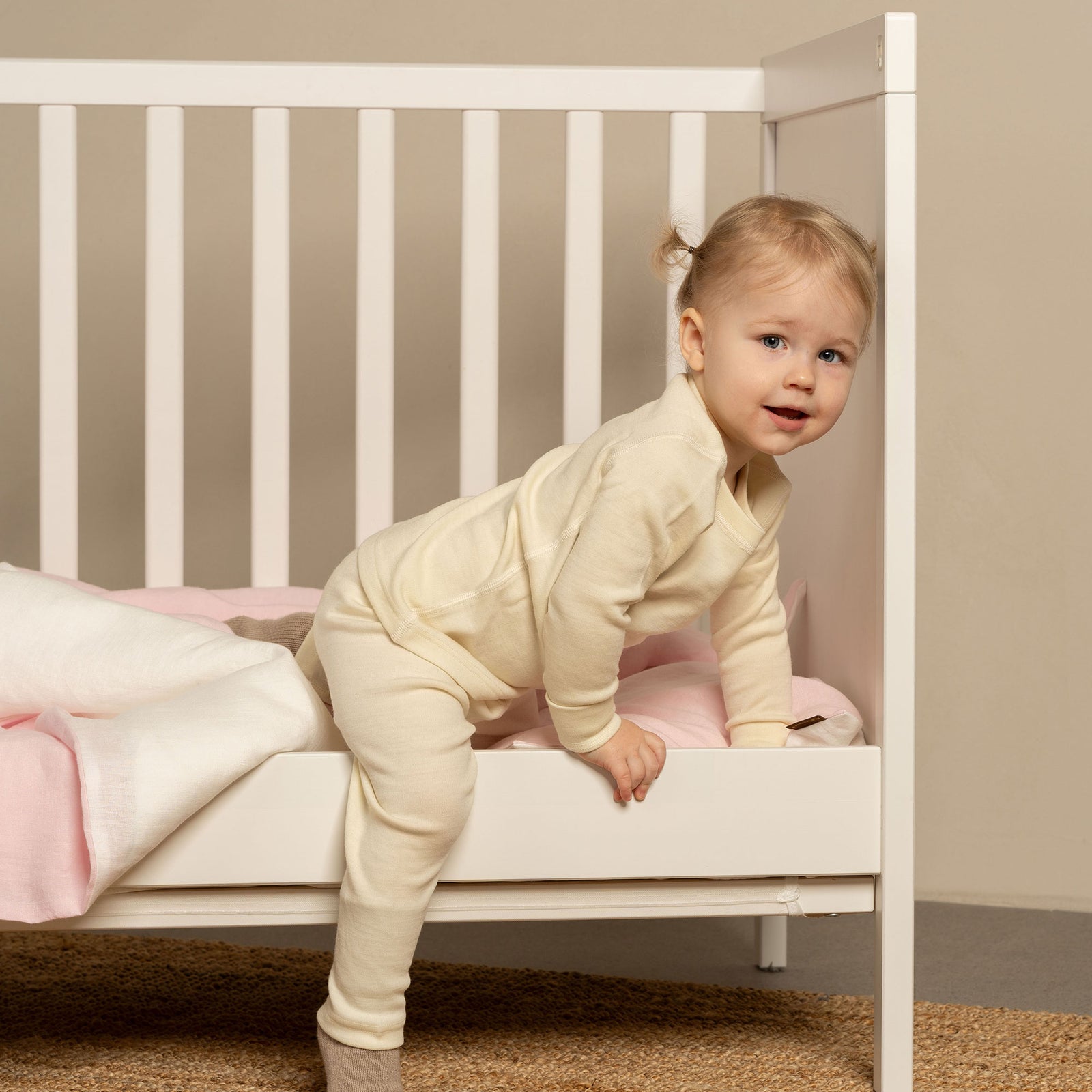 Ensemble 2 pièces pour enfants manches longues & bas 250 naturel