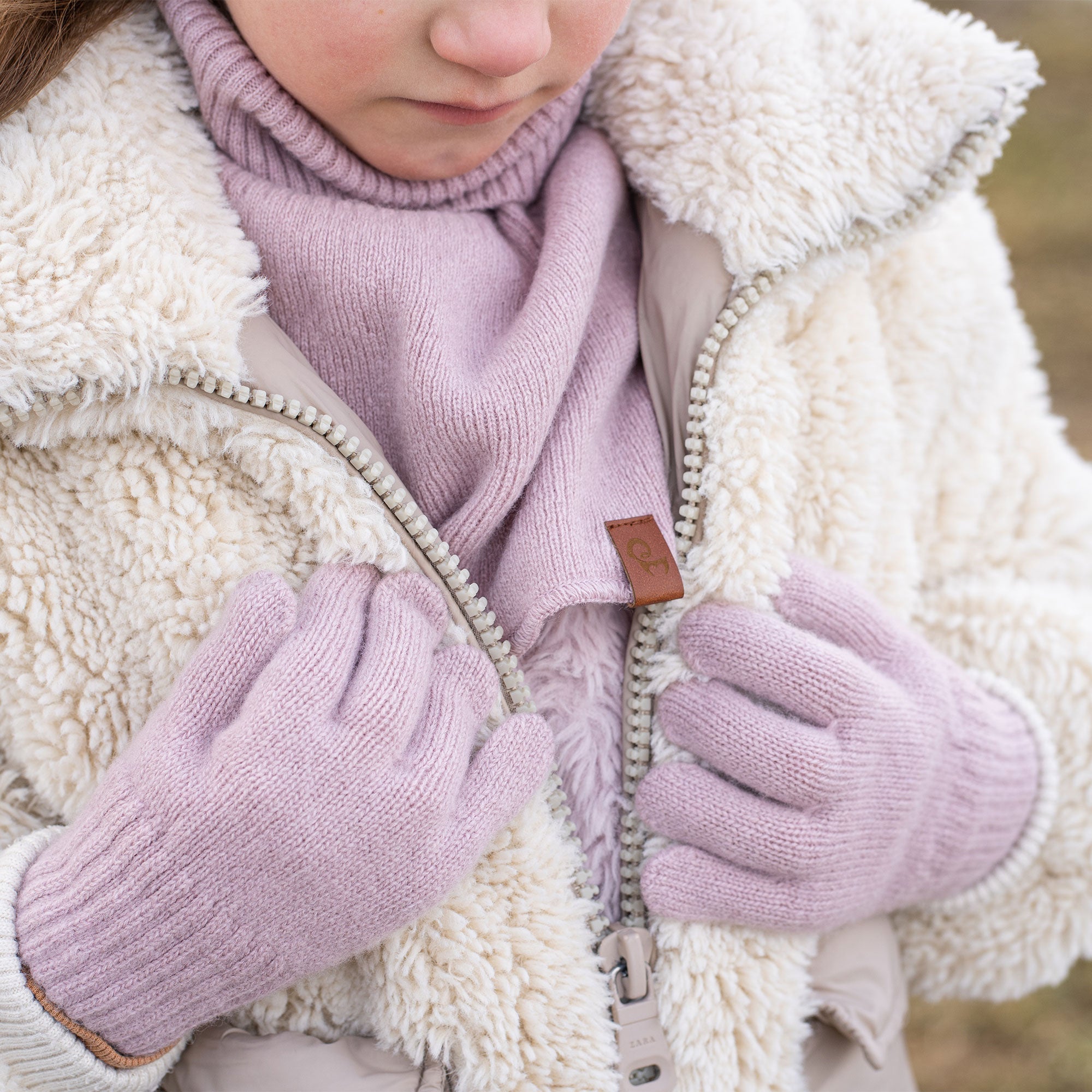Divono Lot de 2 gants d'hiver pour enfants avec cordon - Gants