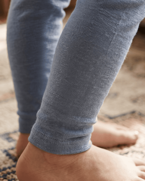 Pantalon 160 Mérinos pour enfants Bleu Dusty