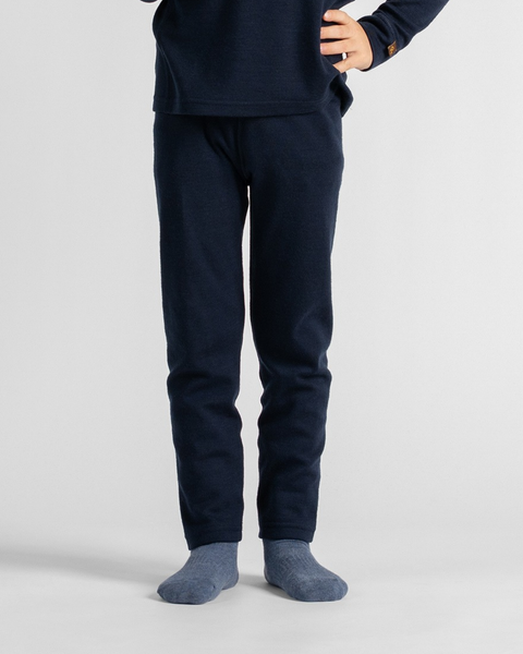 Pantalon enfant 250 en mérinos Bleu Marine