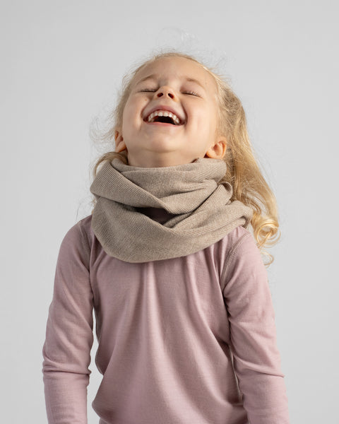 Écharpe tube pour enfants en laine mérinos