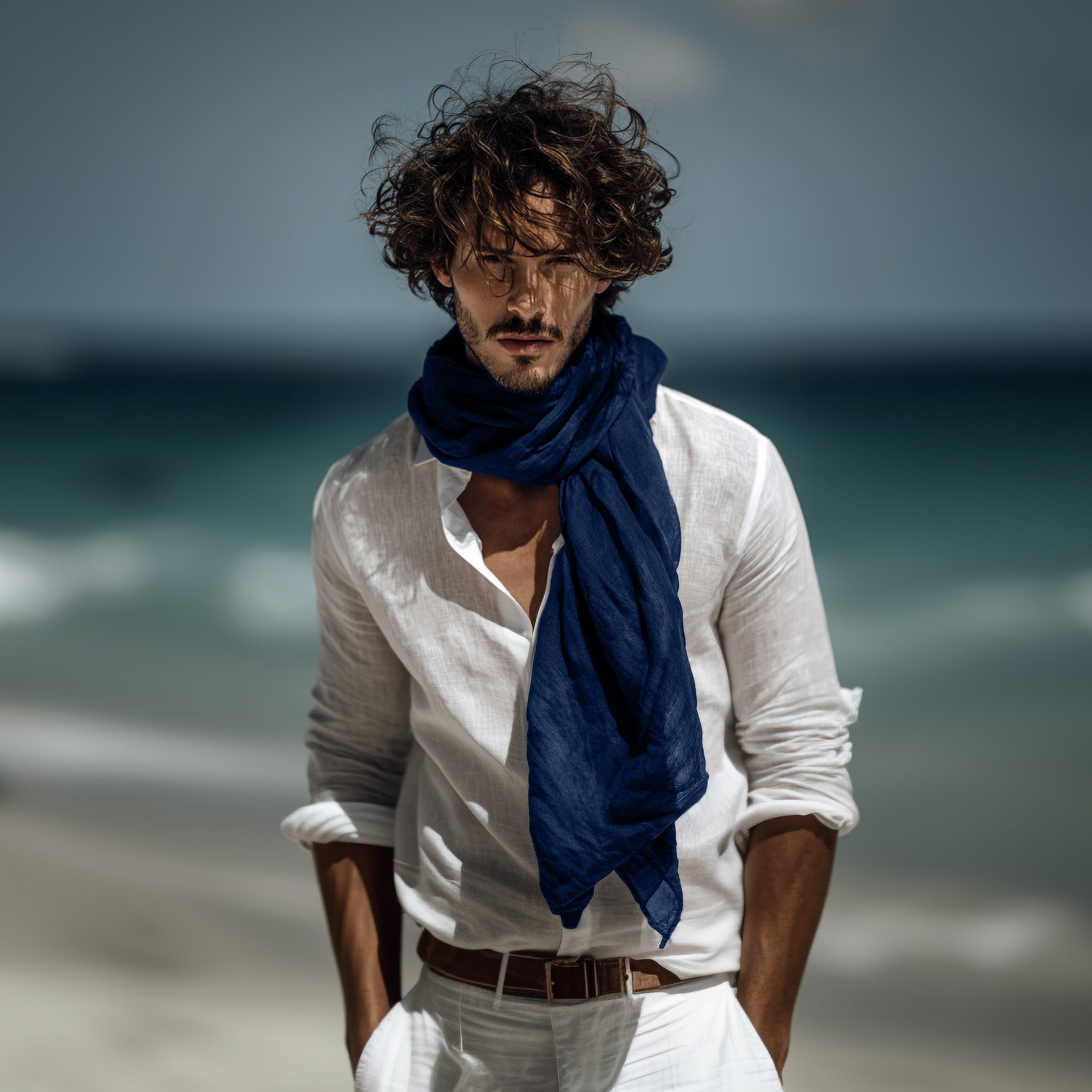 Guêtre De Cou Multifonction 100% Laine Mérinos - Coupe-Vent Chaleur Thermorégulée - Homme - Taille Unique Denim