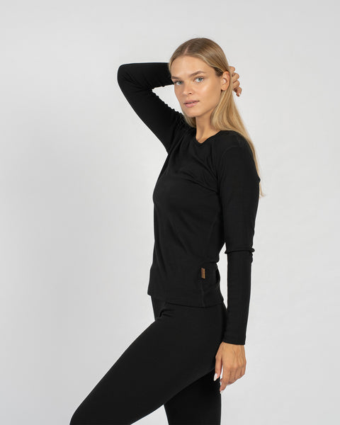 Women&#39;s 250 Long Sleeve &amp; Leggings 2-Piece Black