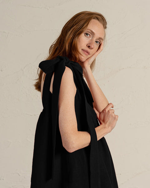 Robe avec rubans aux épaules Christina