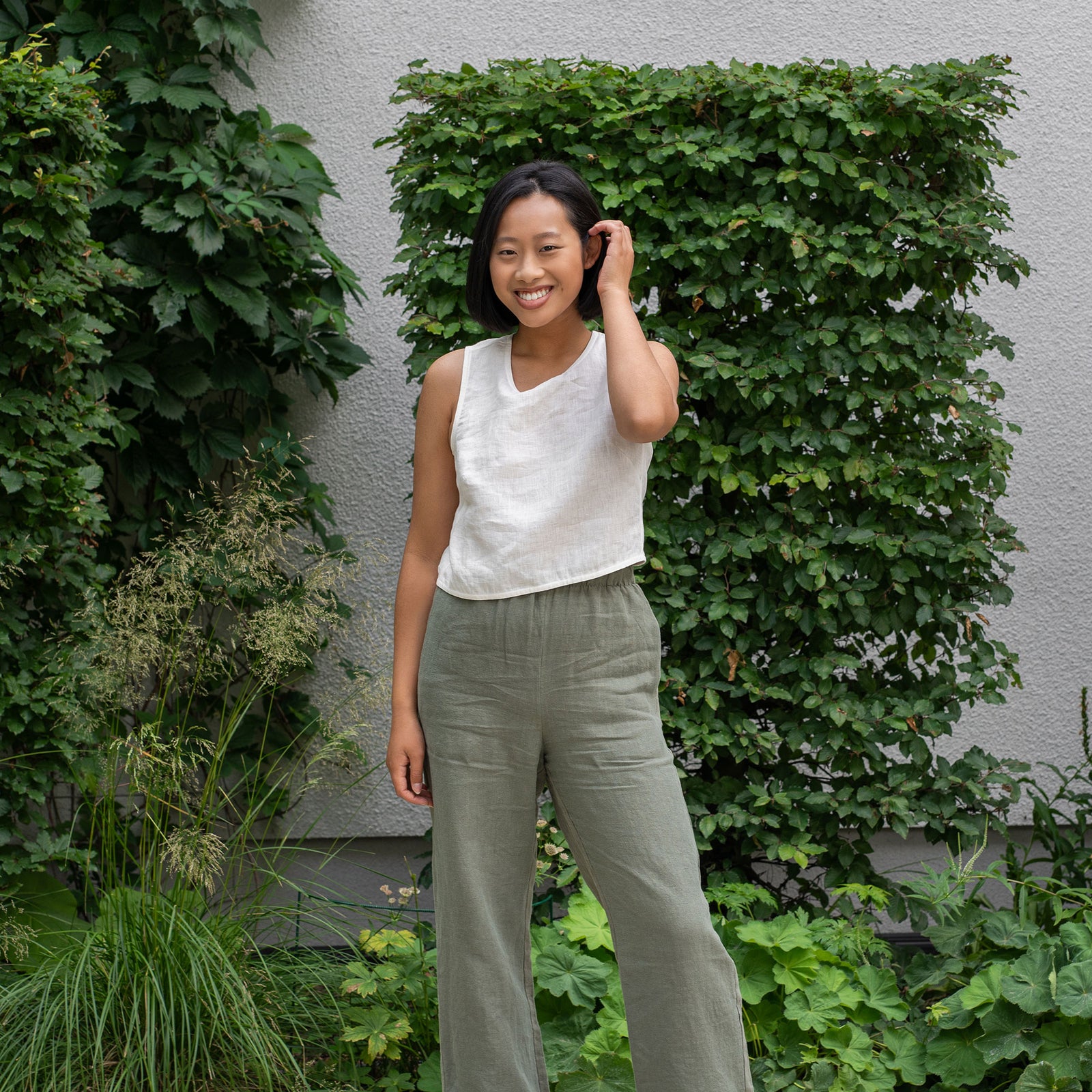 Pinafore Open Back Crop Top Serena