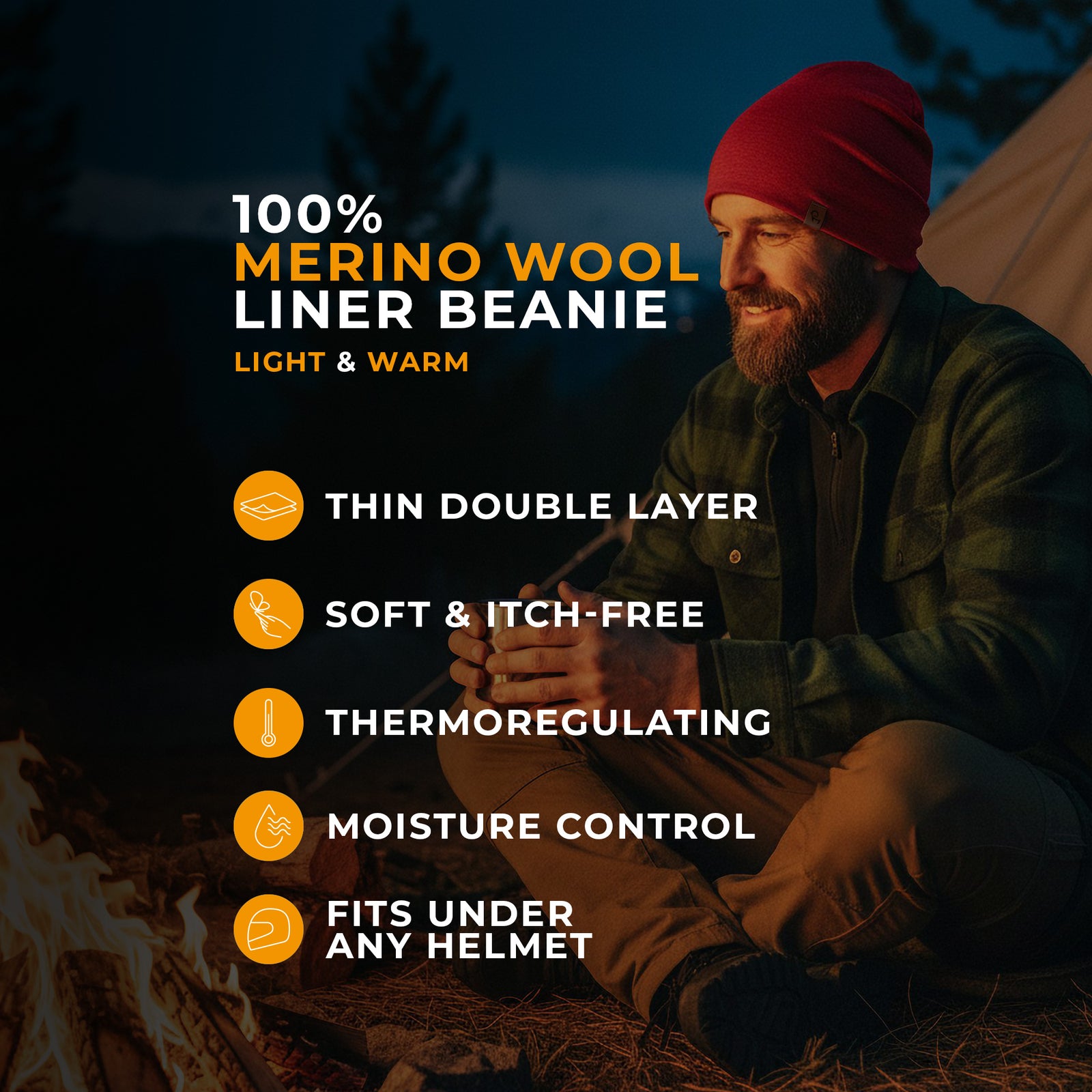 Bonnet en mérinos pour homme Gris Parfait