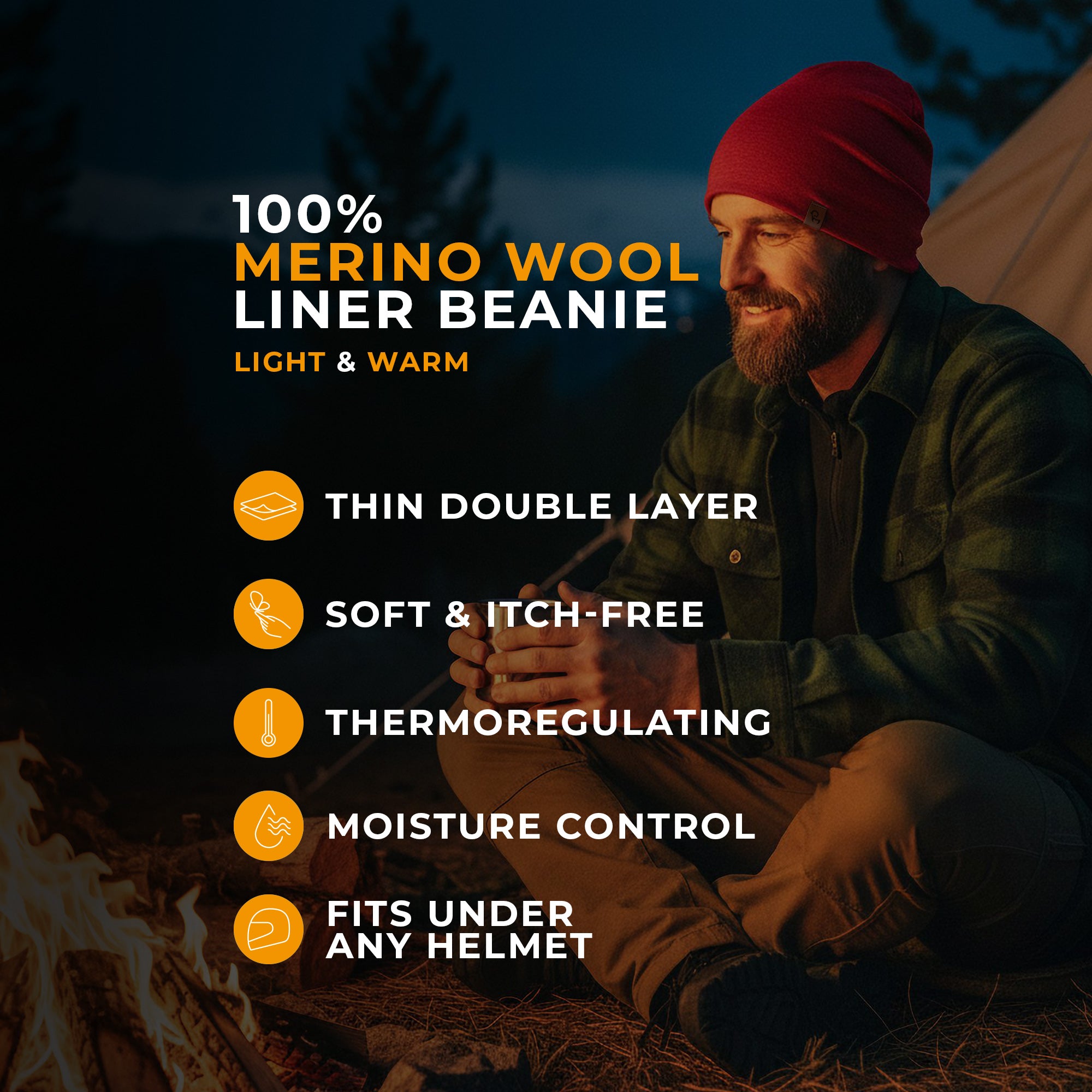 Bonnet en mérinos pour homme Gris Parfait