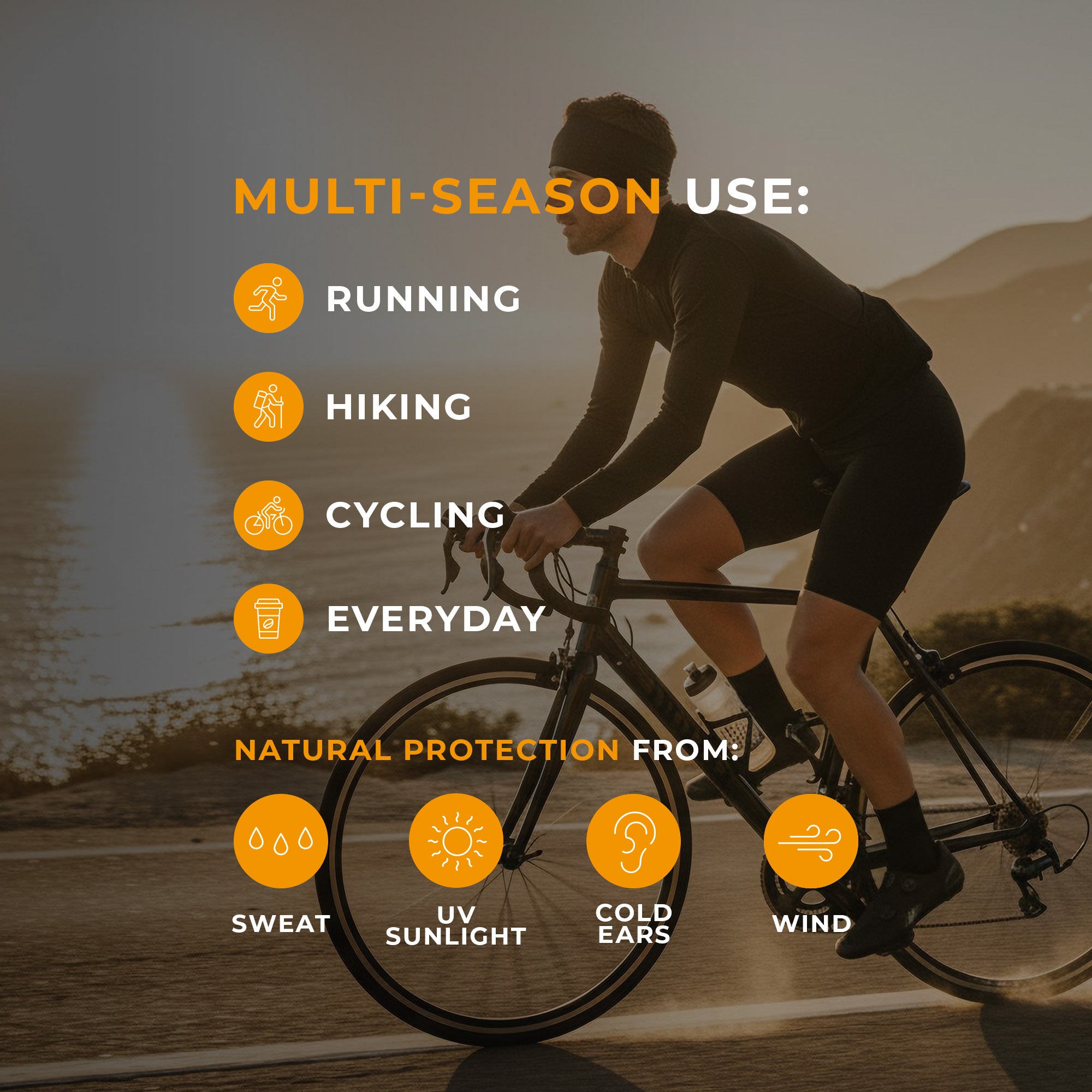 Bandeau pour homme en mérinos Royal Cherry