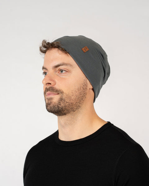 Bonnet en mérinos pour homme Gris Parfait