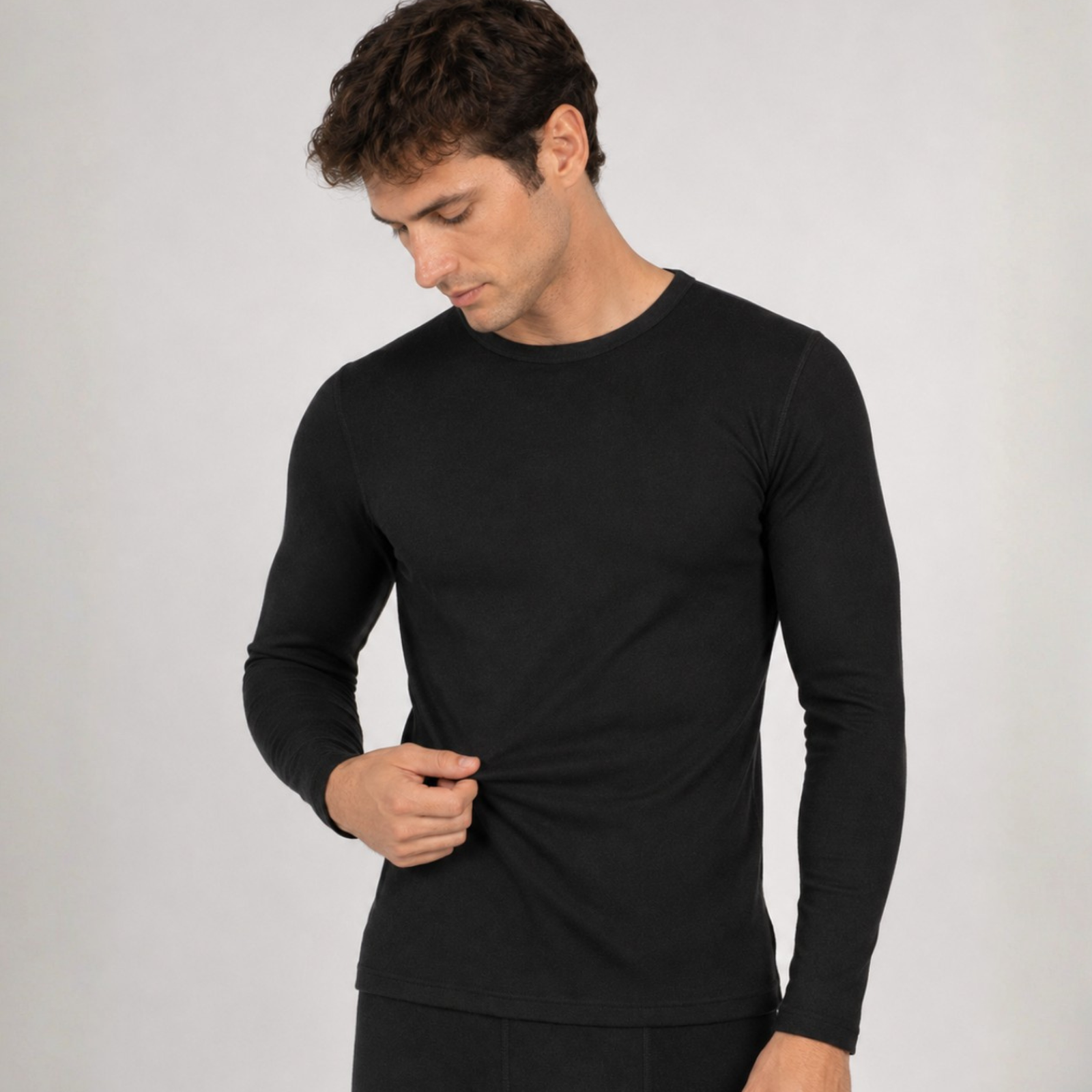 Men's 250 Thermal Long Sleeve Crew Black
