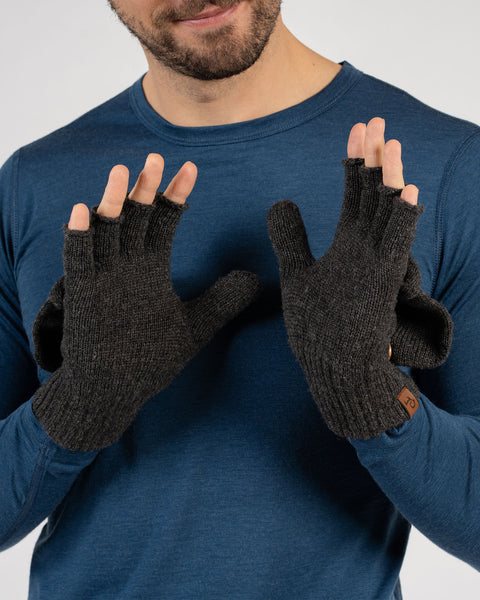 Men&#39;s Knit Convertible Gloves Merino