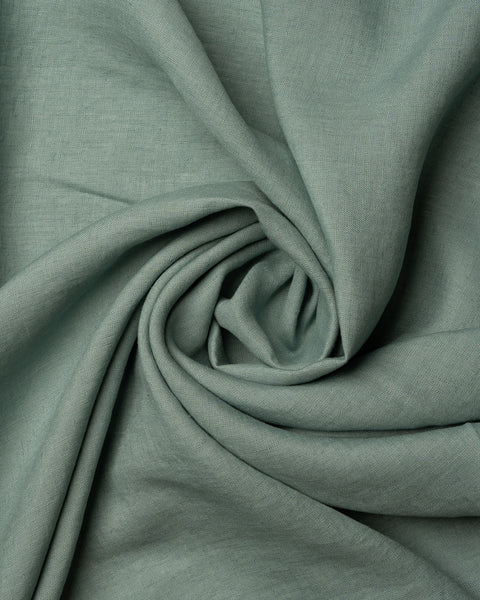 Linen Flat Sheet in mint green