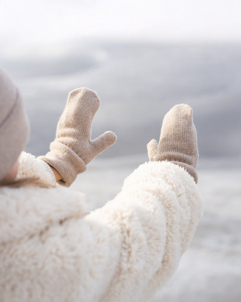 Kids&#39; Mittens Knitted Merino &amp; Cashmere