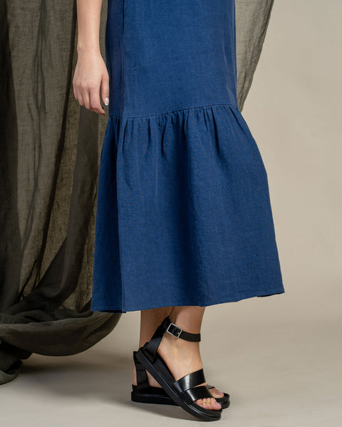 Robe Maxi Aurora Bleu Tempête