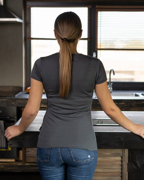 T-shirt 160 Mérinos Femme Gris Parfait