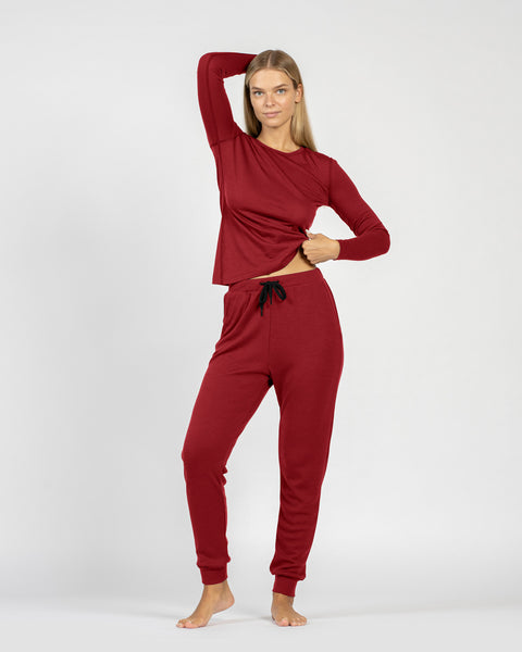 Ensemble haut à manches longues et joggers pour femme